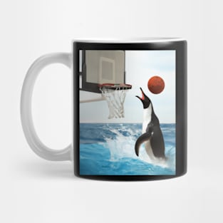 Funny Orca Dunking Basketball Mug